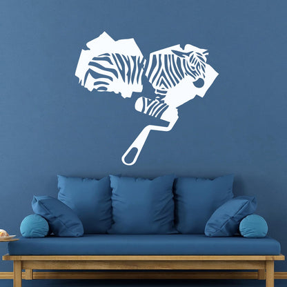 Zebra Animal Fine Carving Stickers Multi Color Selection