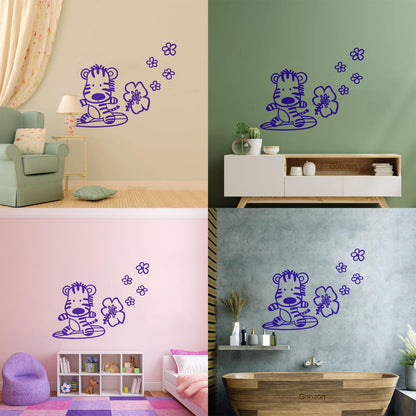 Wall Stickers Zebra Nursery Animal Baby Kids Equipped With Transfer Film Kit