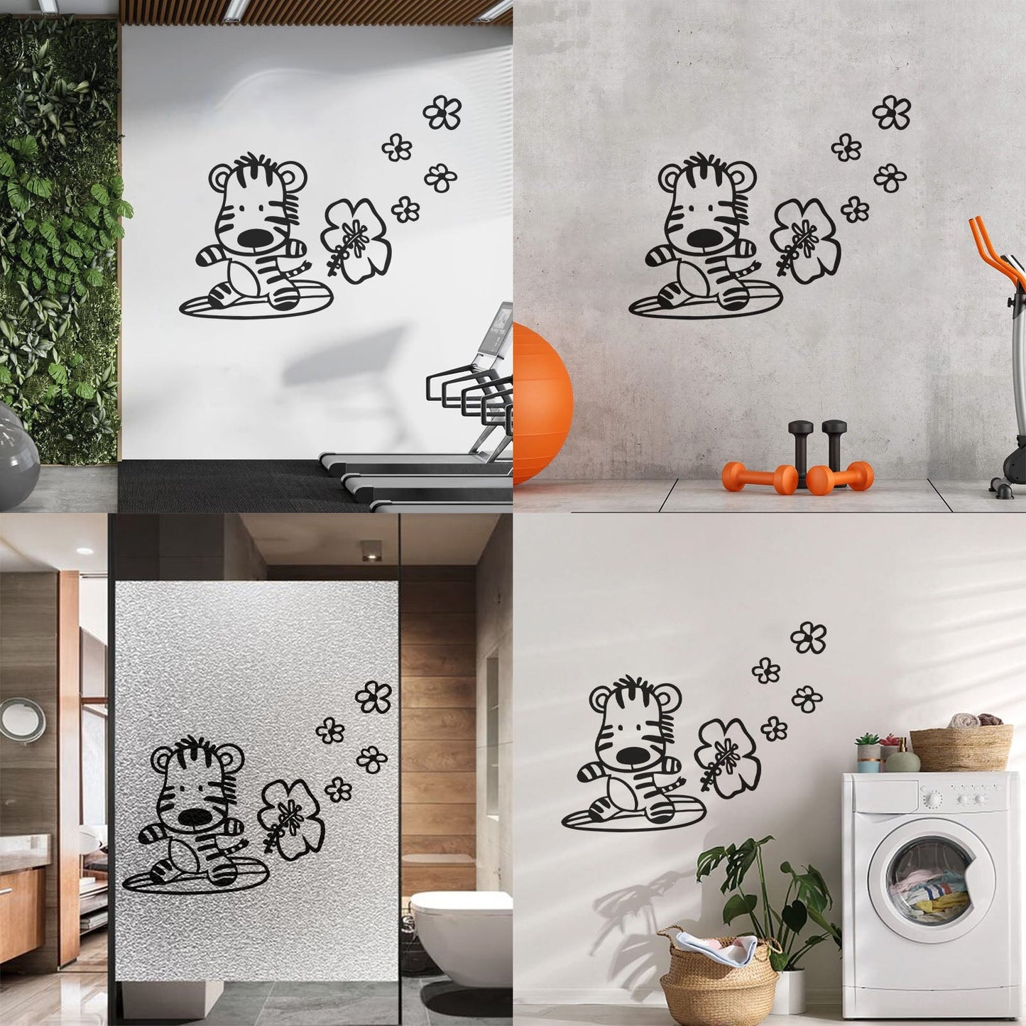 Wall Stickers Zebra Nursery Animal Baby Kids Equipped With Transfer Film Kit
