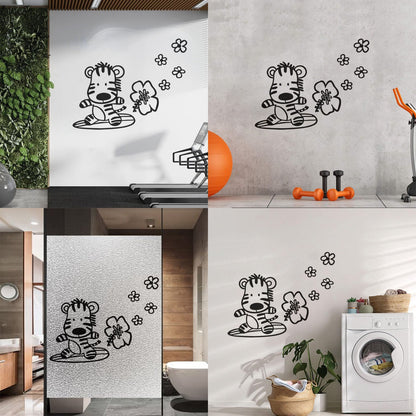 Wall Stickers Zebra Nursery Animal Baby Kids Equipped With Transfer Film Kit