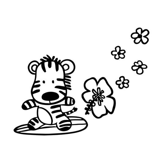 Wall Stickers Zebra Nursery Animal Baby Kids Equipped With Transfer Film Kit