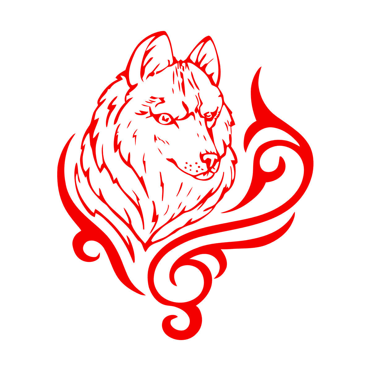 Vinyl Art Sticker Wolf Animal Predator Tribal Art Mural Painting