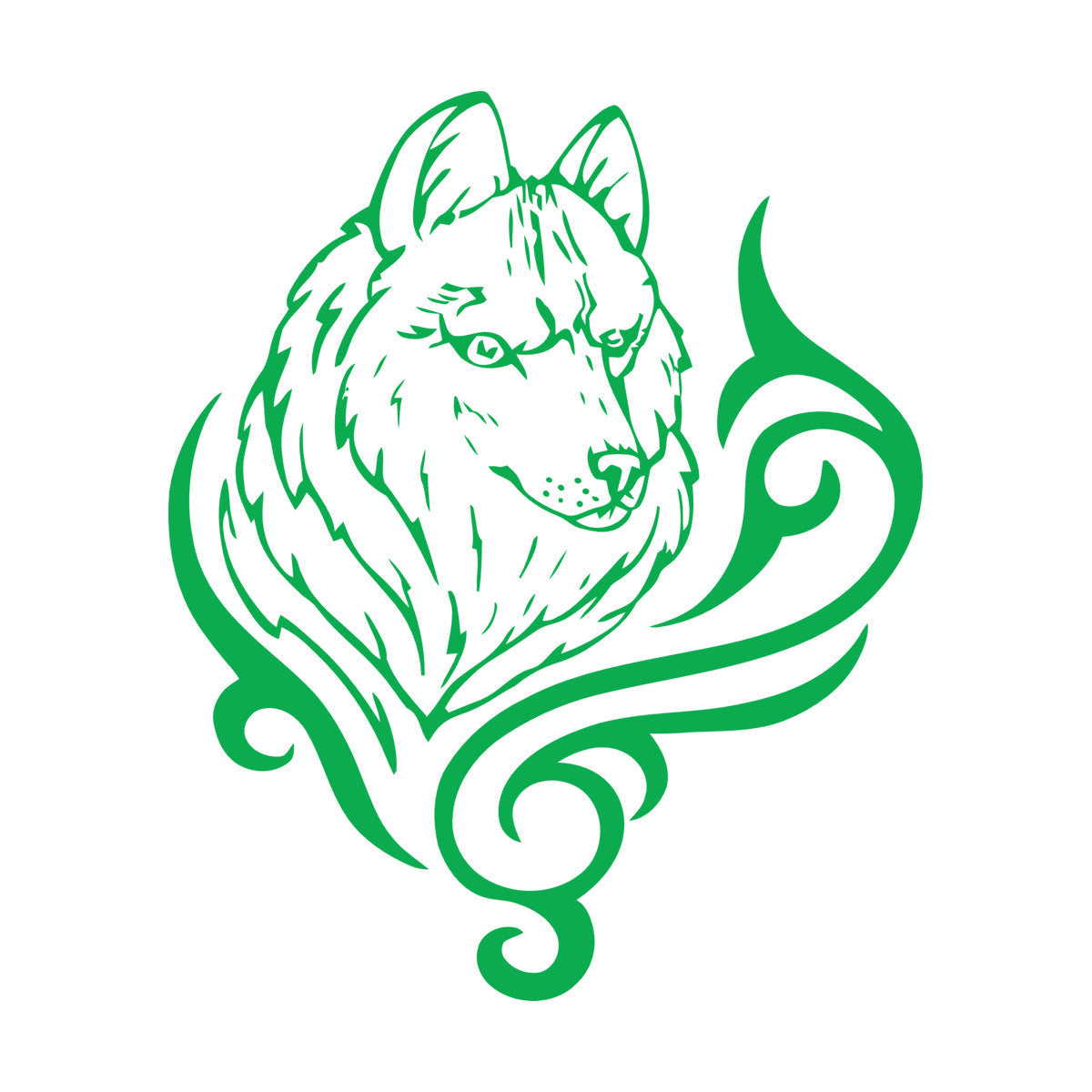 Vinyl Art Sticker Wolf Animal Predator Tribal Art Mural Painting