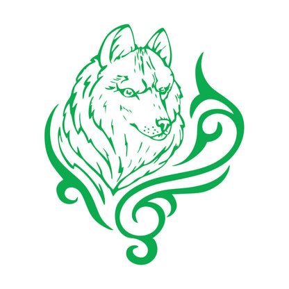 Vinyl Art Sticker Wolf Animal Predator Tribal Art Mural Painting