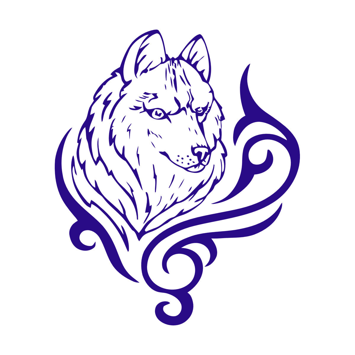 Vinyl Art Sticker Wolf Animal Predator Tribal Art Mural Painting