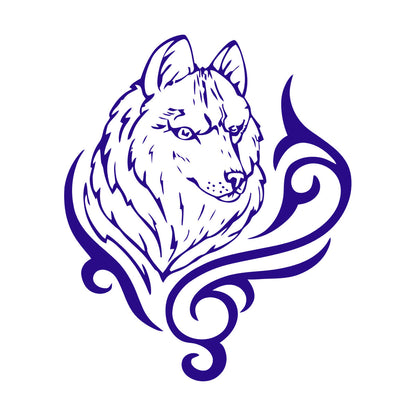 Vinyl Art Sticker Wolf Animal Predator Tribal Art Mural Painting