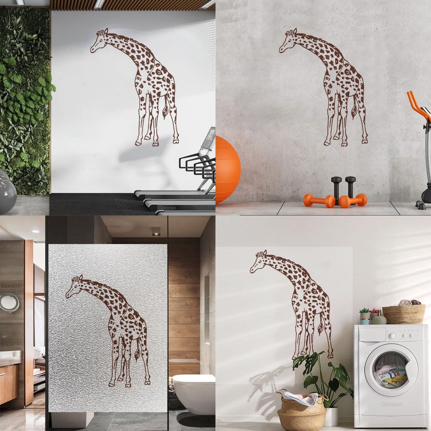 Lettering Decals Animal Africa Giraffe High Waterproof