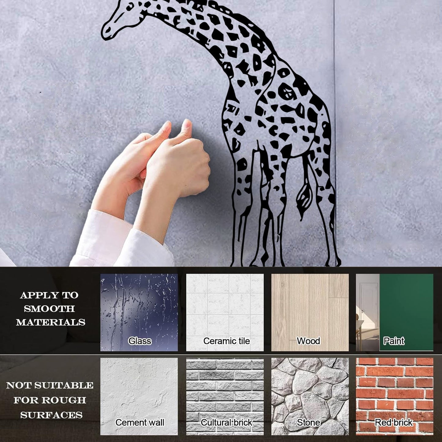 Lettering Decals Animal Africa Giraffe High Waterproof