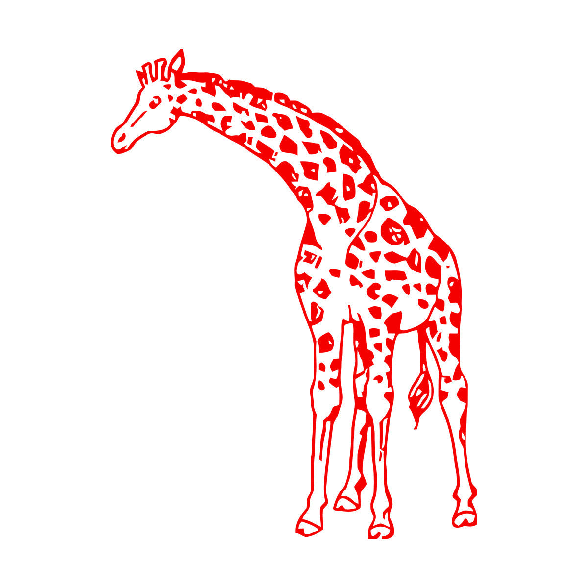 Lettering Decals Animal Africa Giraffe High Waterproof