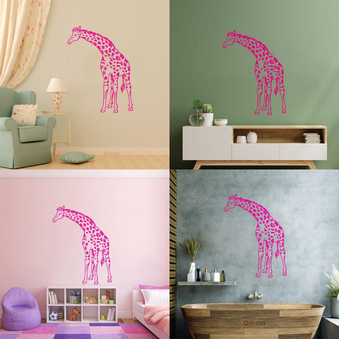 Lettering Decals Animal Africa Giraffe High Waterproof