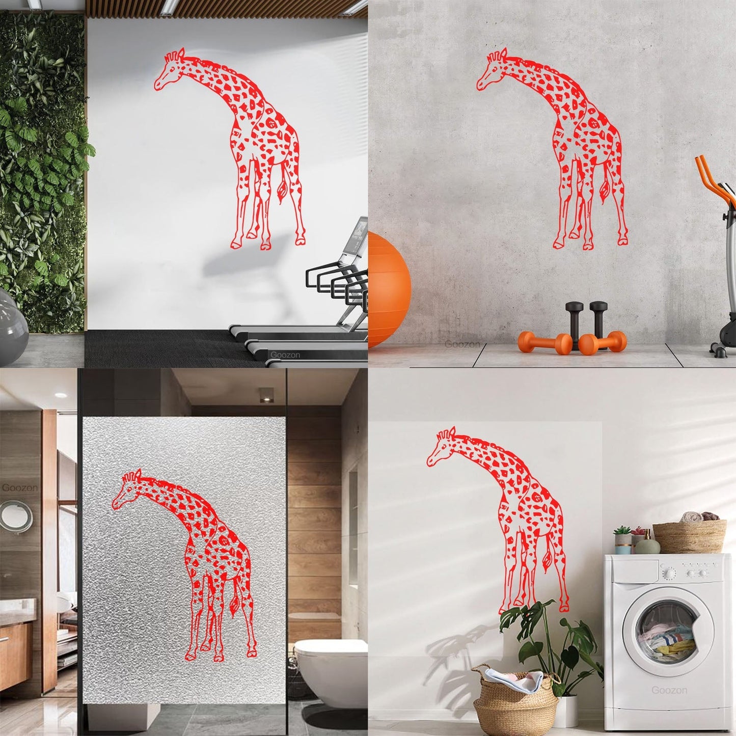 Lettering Decals Animal Africa Giraffe High Waterproof