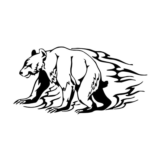 Lettering Stickers Animals Bear Aggressive Predator Personalized Customization