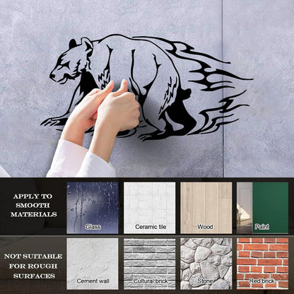 Lettering Stickers Animals Bear Aggressive Predator Personalized Customization