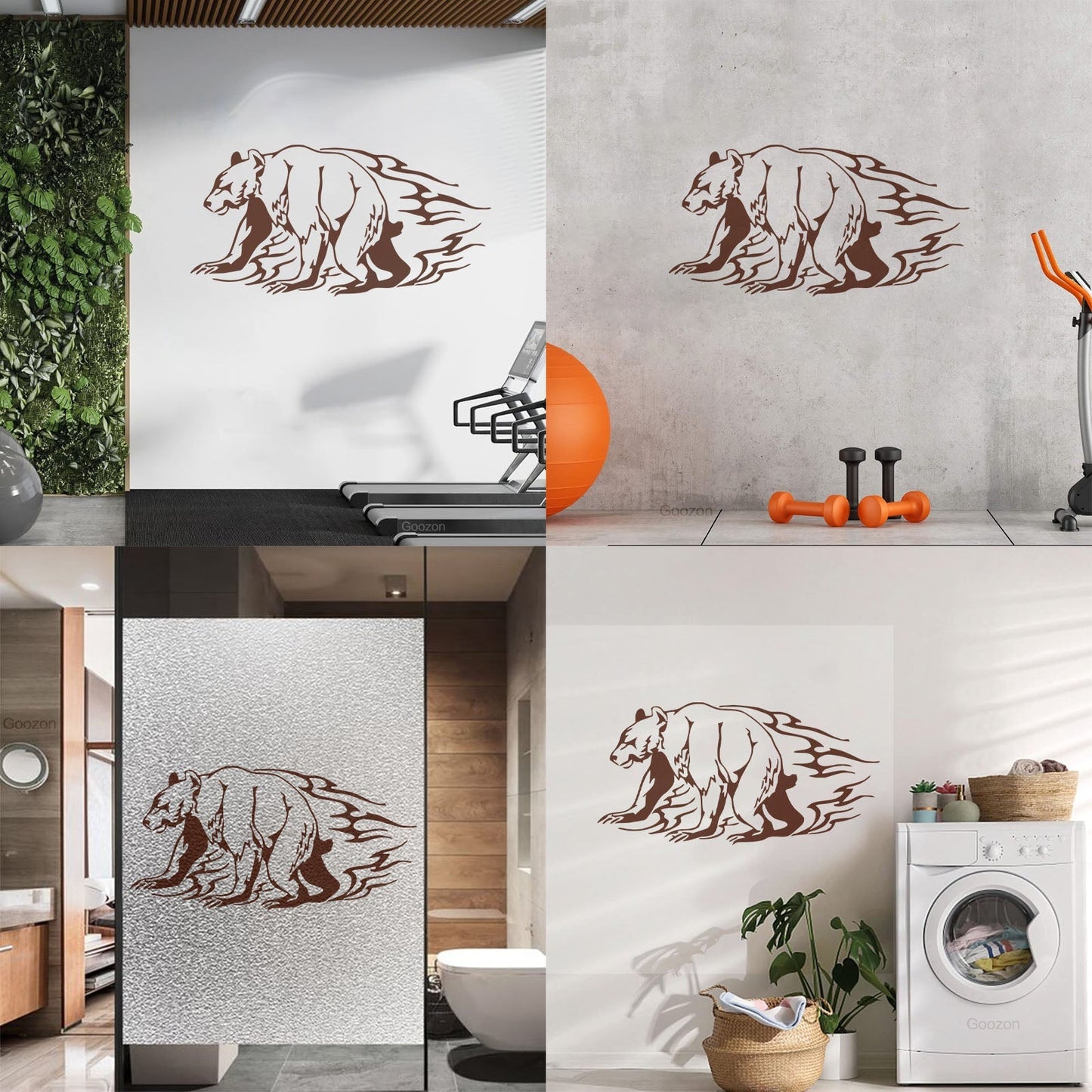 Lettering Stickers Animals Bear Aggressive Predator Personalized Customization