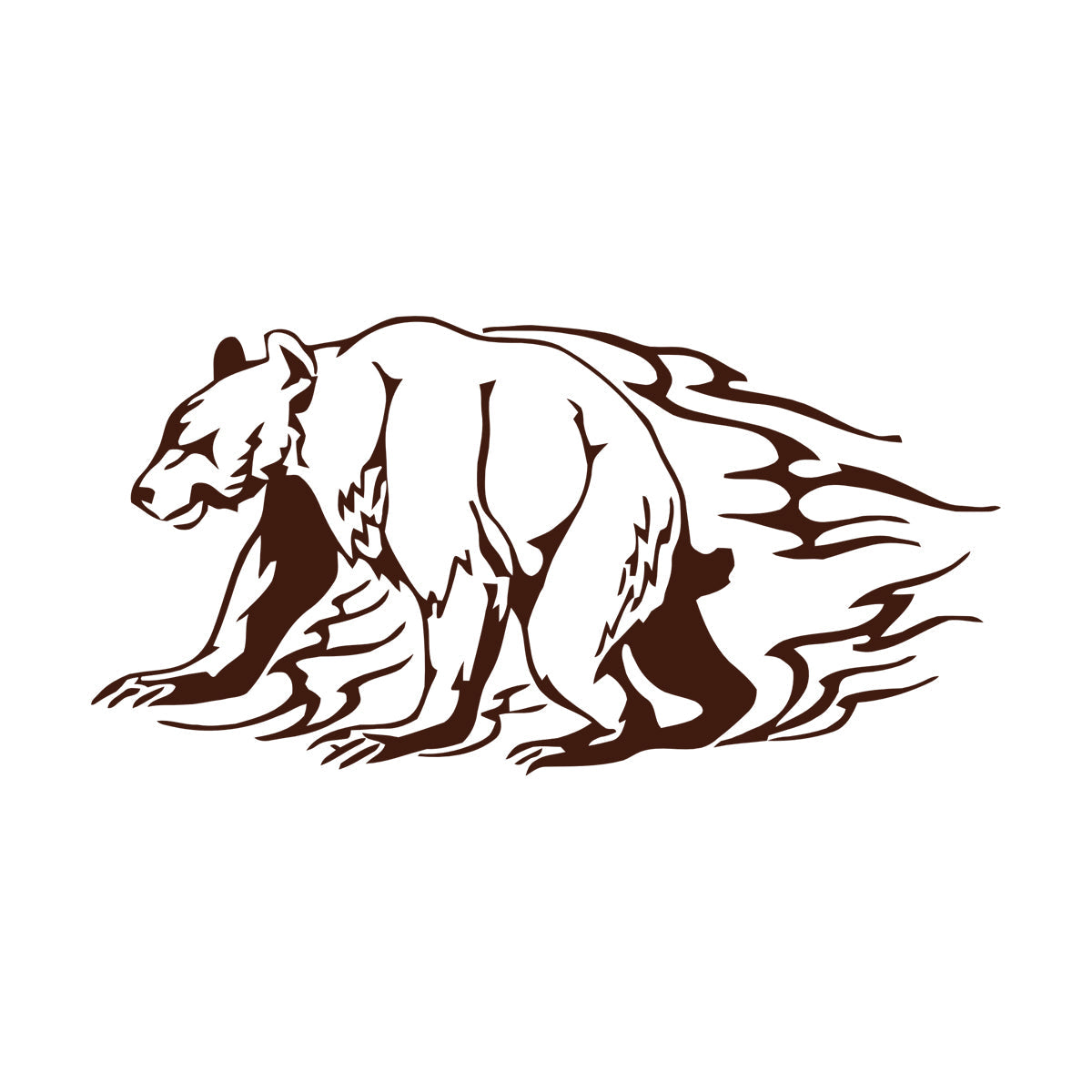 Lettering Stickers Animals Bear Aggressive Predator Personalized Customization