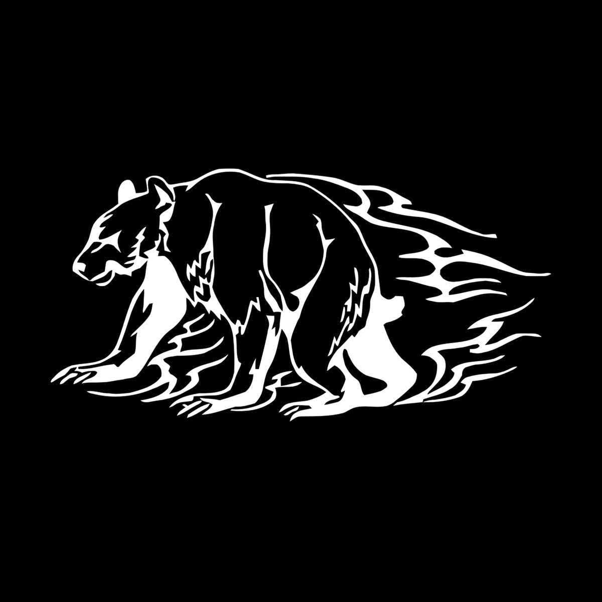 Lettering Stickers Animals Bear Aggressive Predator Personalized Customization