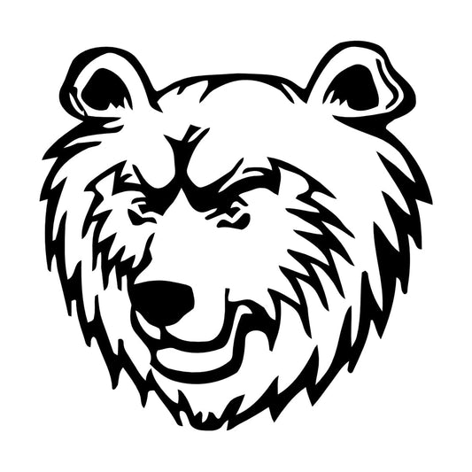 Vinyl Wall Decals Bear Head Predator Animal Car Body Decoration