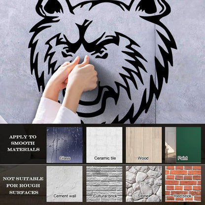 Vinyl Wall Decals Bear Head Predator Animal Car Body Decoration