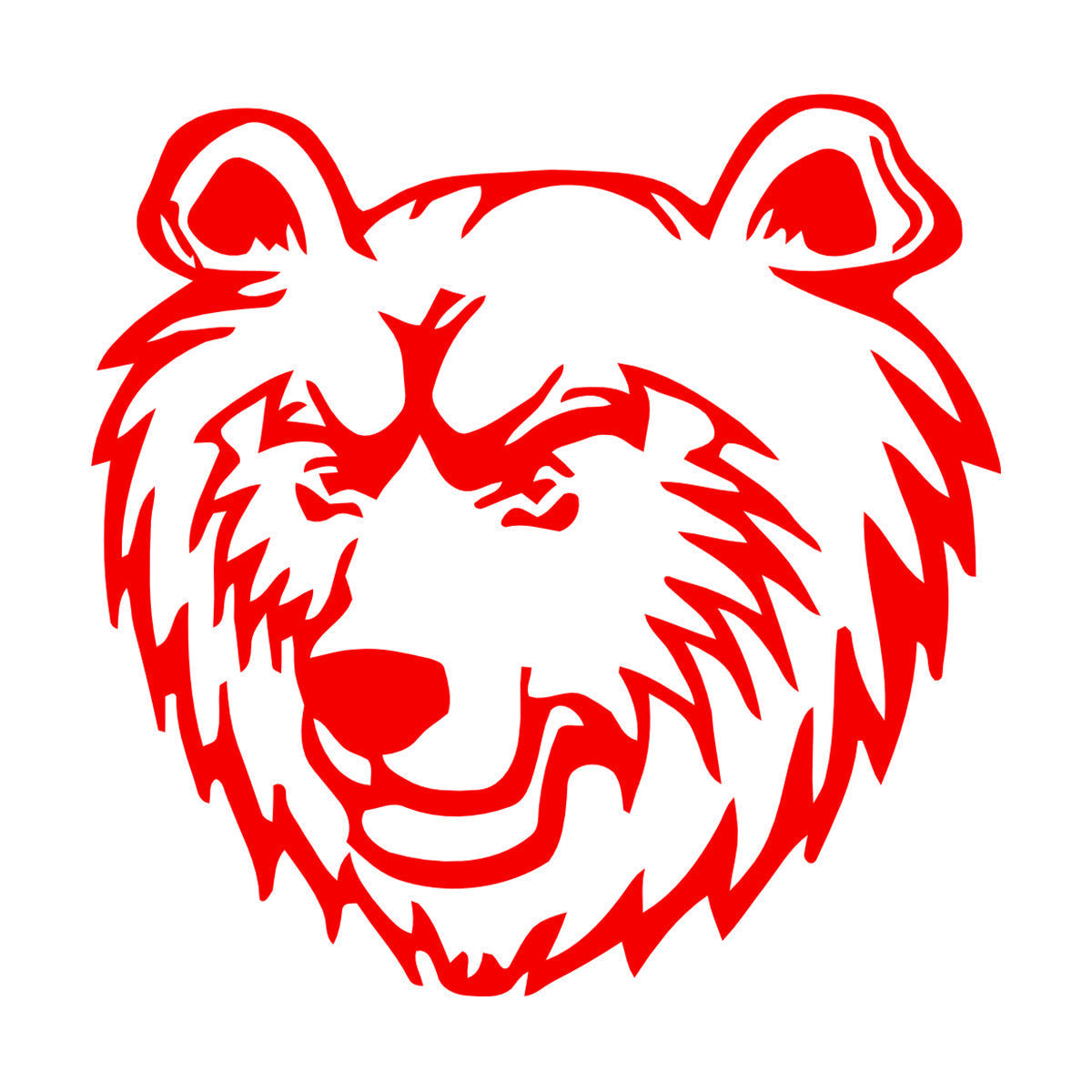 Vinyl Wall Decals Bear Head Predator Animal Car Body Decoration