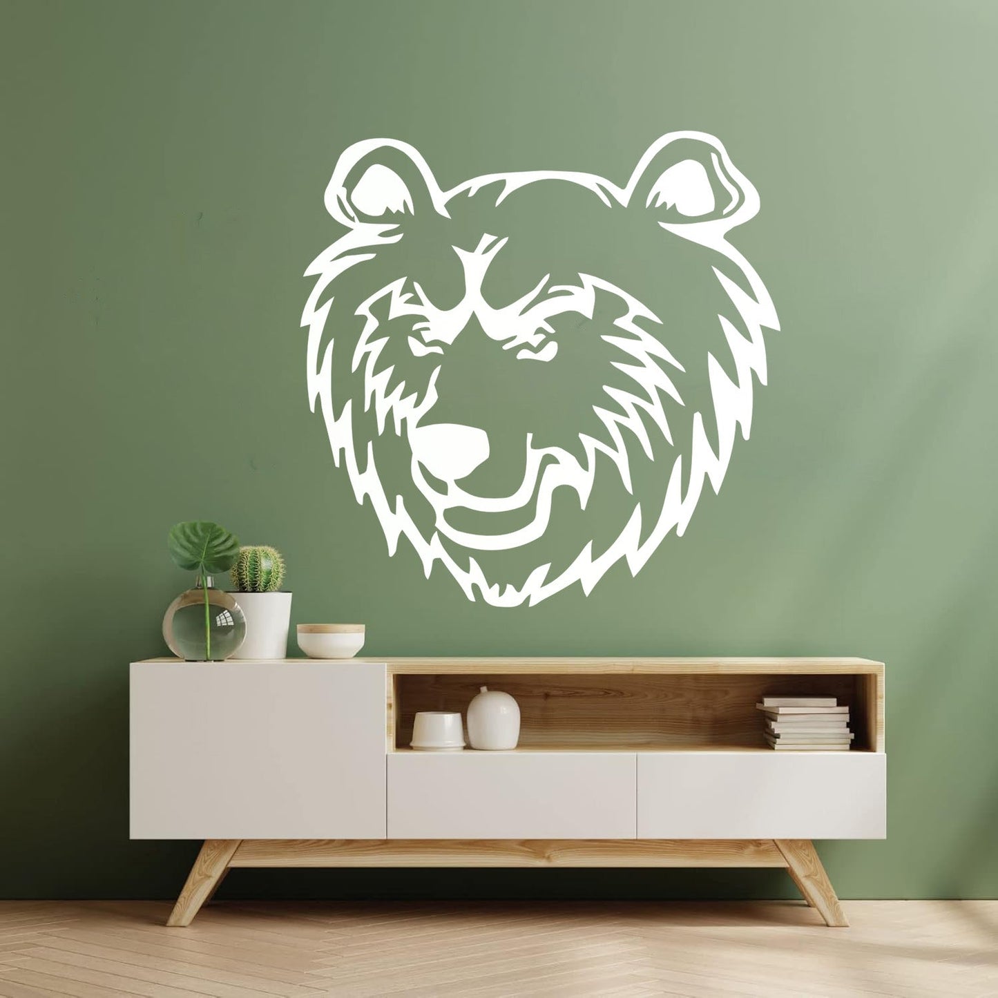 Vinyl Wall Decals Bear Head Predator Animal Car Body Decoration