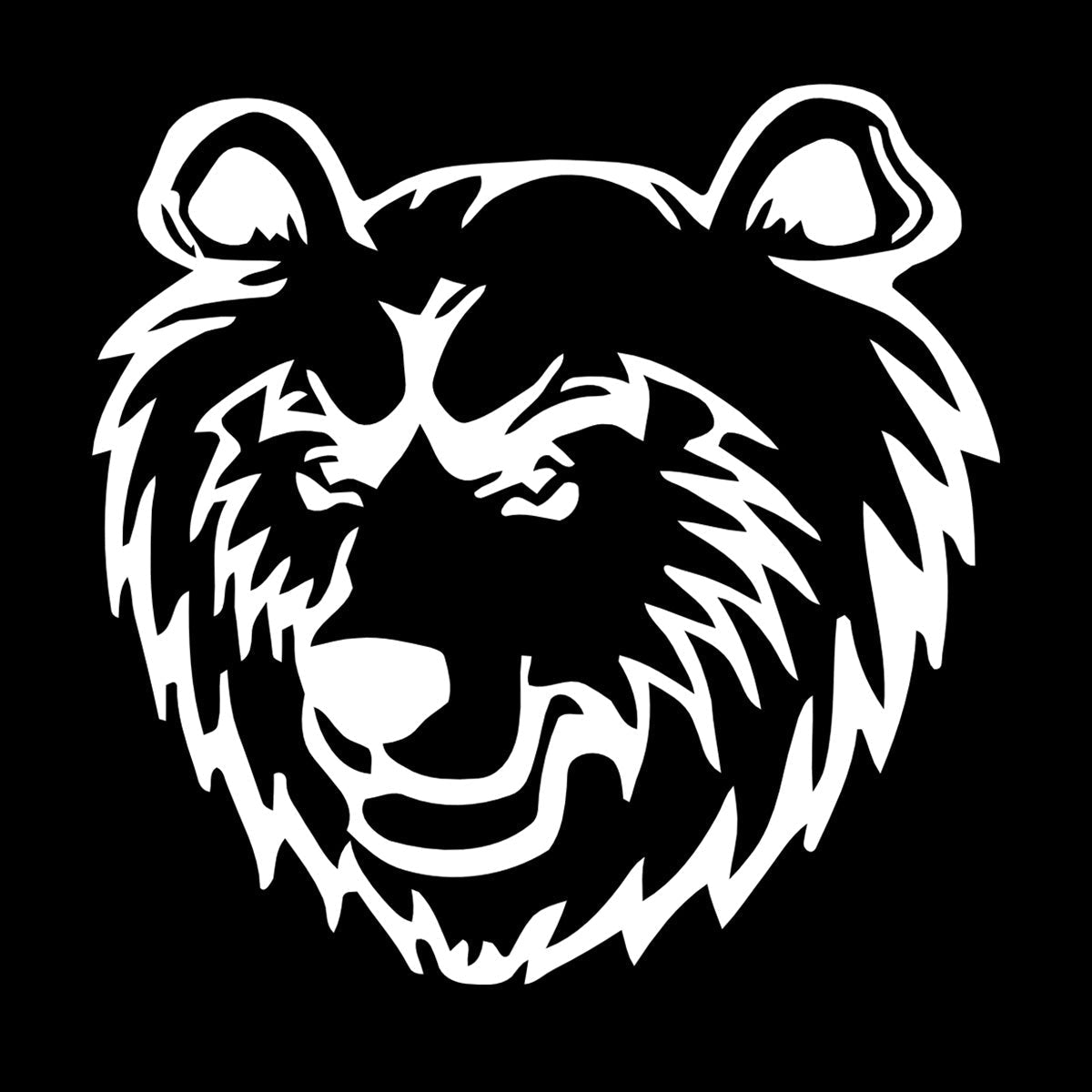 Vinyl Wall Decals Bear Head Predator Animal Car Body Decoration