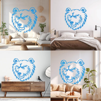 Vinyl Wall Decals Bear Head Predator Animal Car Body Decoration