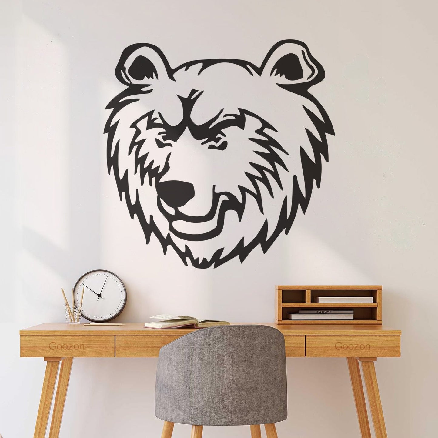 Vinyl Wall Decals Bear Head Predator Animal Car Body Decoration