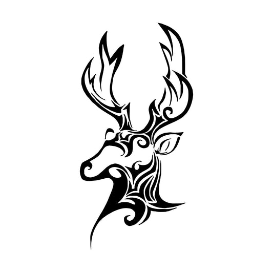 Fine Carving Decals Deer Hunting Trophy Animal Head Patterns Do Not Damage The Wall Surface