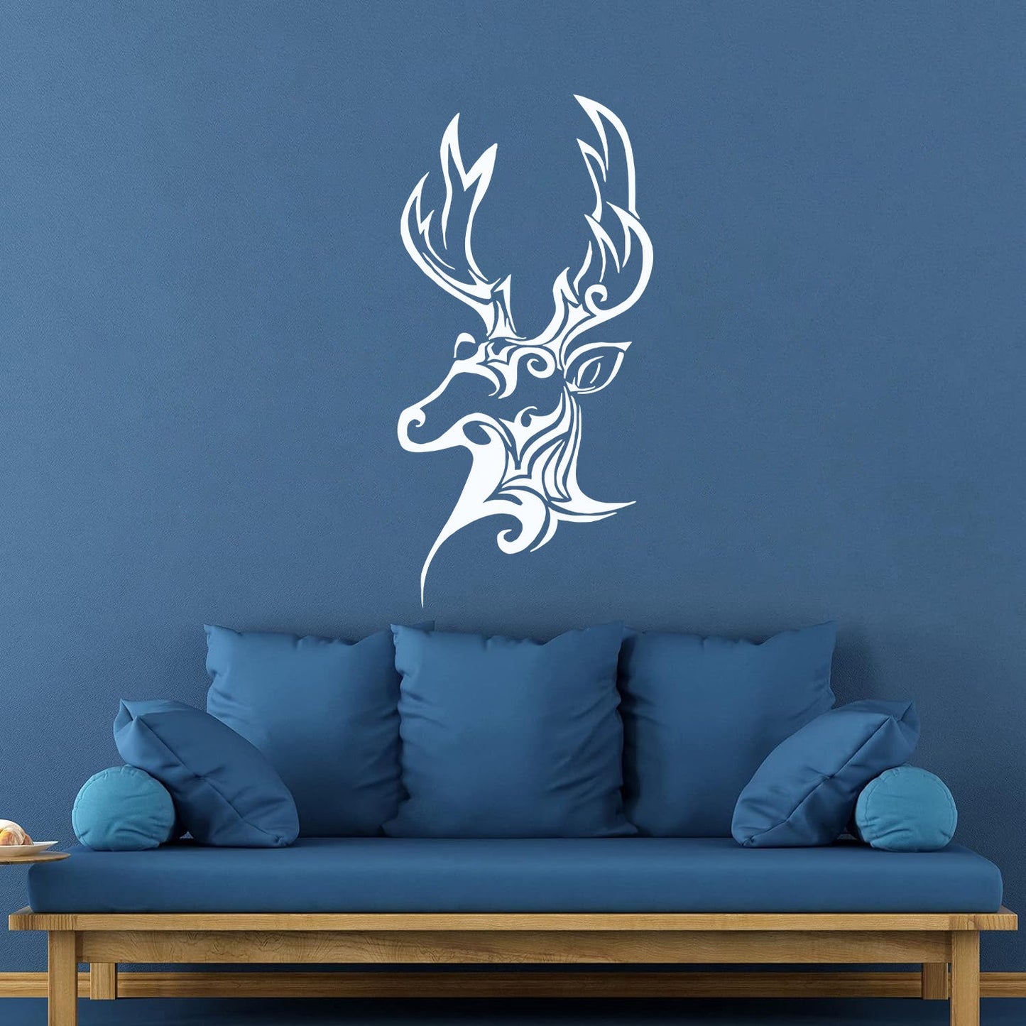 Fine Carving Decals Deer Hunting Trophy Animal Head Patterns Do Not Damage The Wall Surface