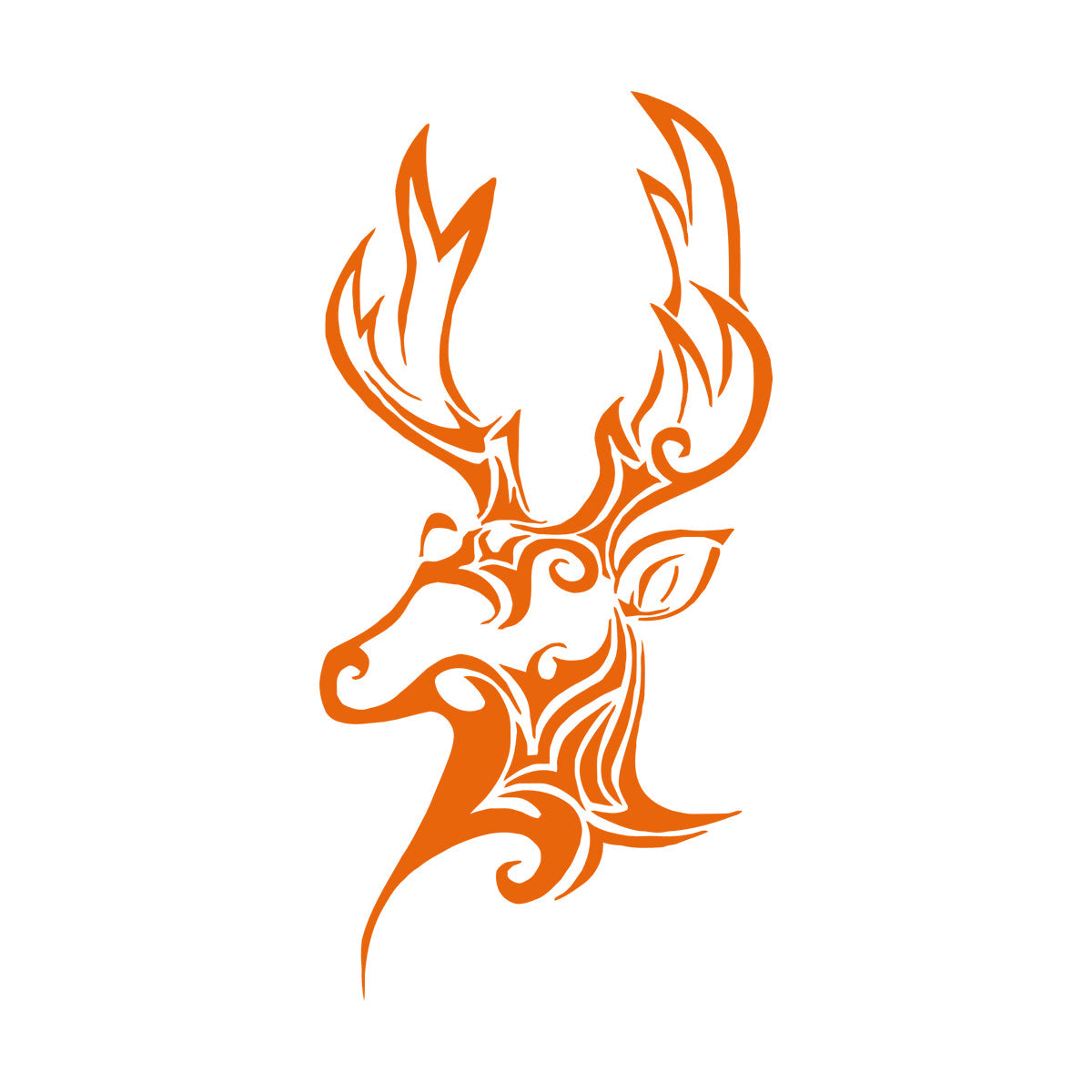Fine Carving Decals Deer Hunting Trophy Animal Head Patterns Do Not Damage The Wall Surface