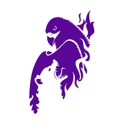 Vinyl Art Sticker Eagle Bird Wolf Predator Animal Cool Multi Color Selection