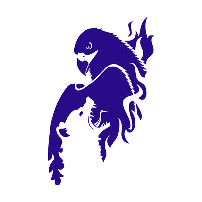 Vinyl Art Sticker Eagle Bird Wolf Predator Animal Cool Multi Color Selection