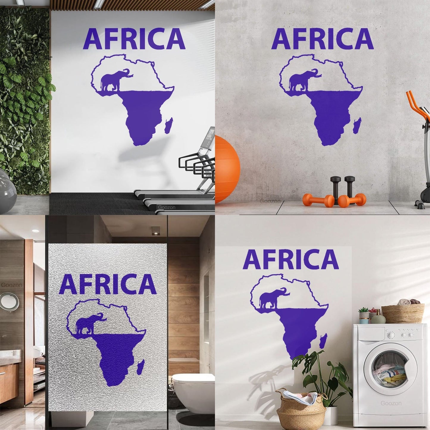 Africa Elephant Jungle Wild Animals Home Vinyl Wall Decals Can Modify And Add Information