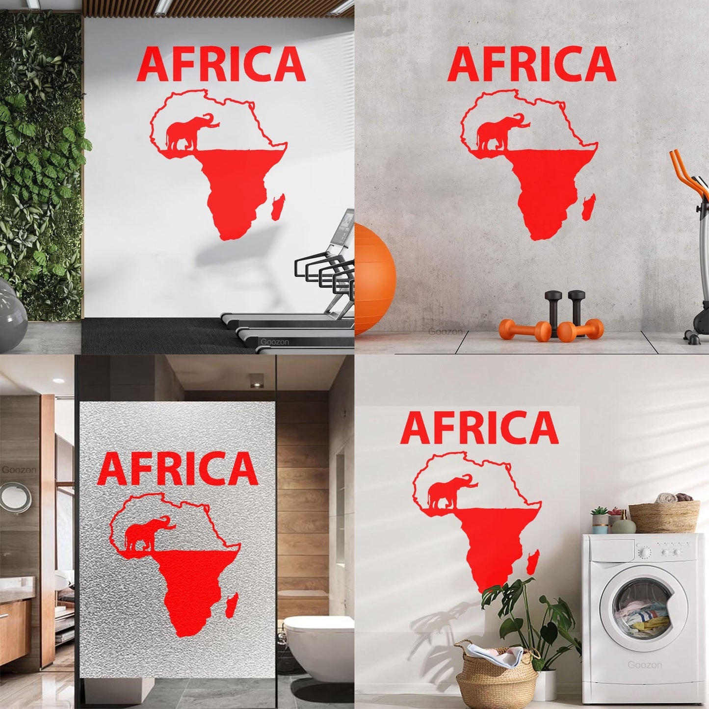 Africa Elephant Jungle Wild Animals Home Vinyl Wall Decals Can Modify And Add Information