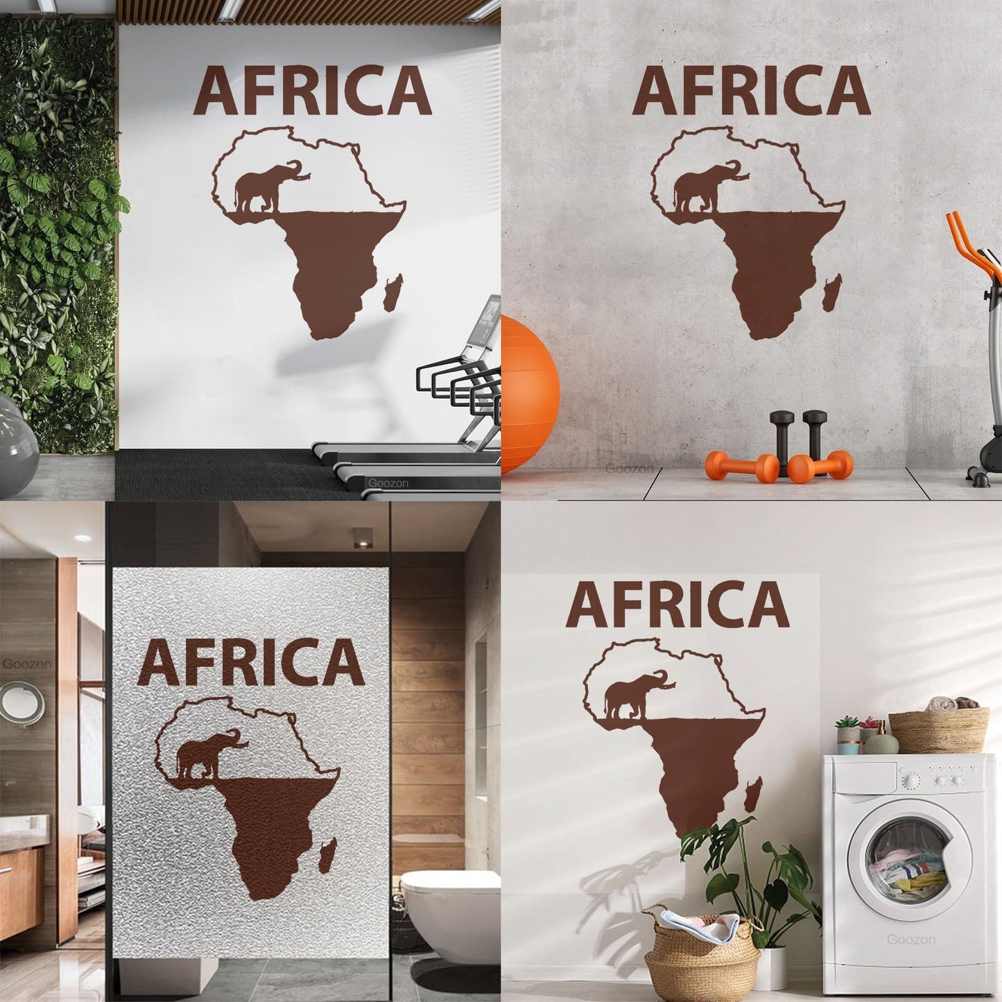 Africa Elephant Jungle Wild Animals Home Vinyl Wall Decals Can Modify And Add Information