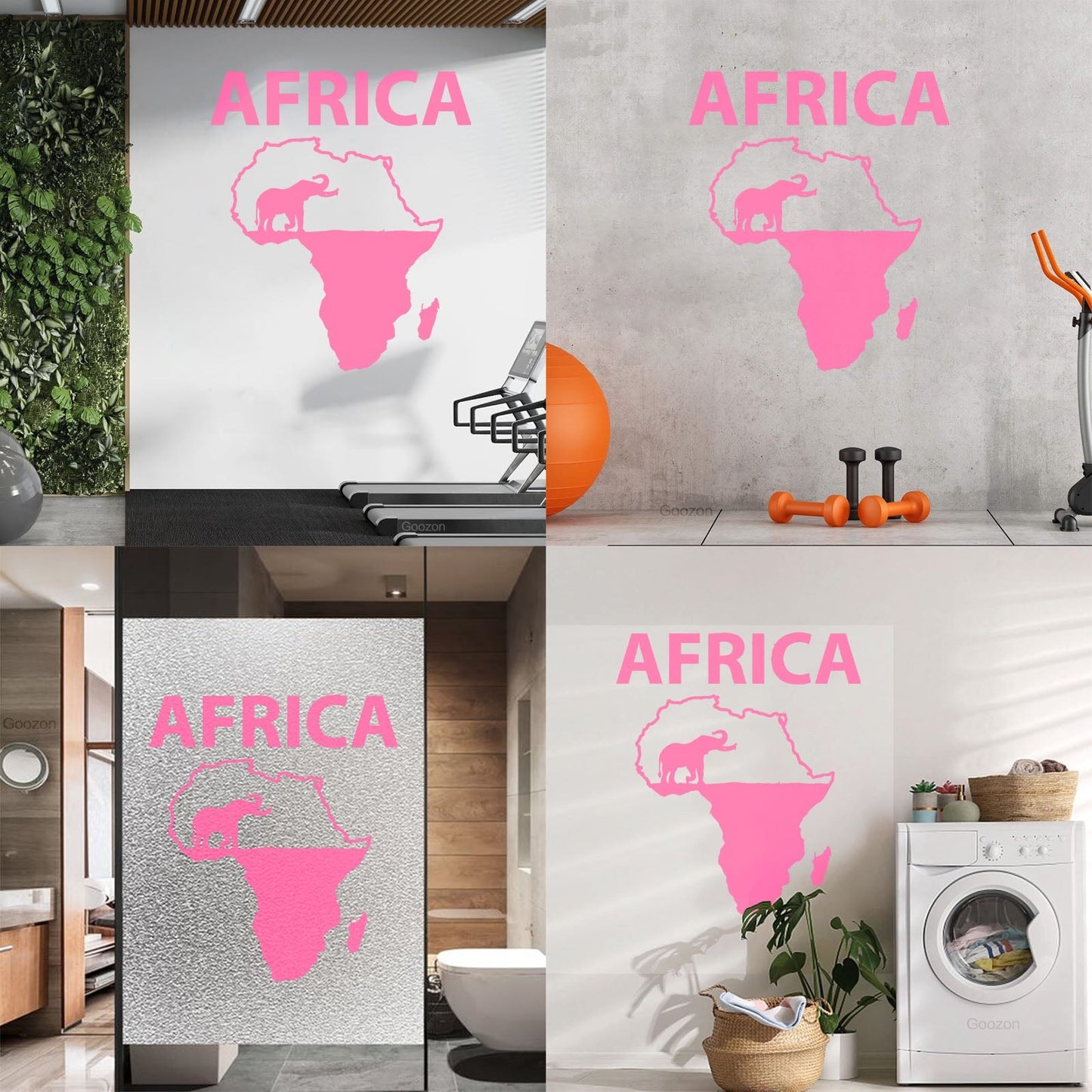 Africa Elephant Jungle Wild Animals Home Vinyl Wall Decals Can Modify And Add Information