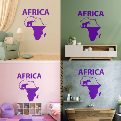 Africa Elephant Jungle Wild Animals Home Vinyl Wall Decals Can Modify And Add Information