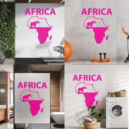Africa Elephant Jungle Wild Animals Home Vinyl Wall Decals Can Modify And Add Information