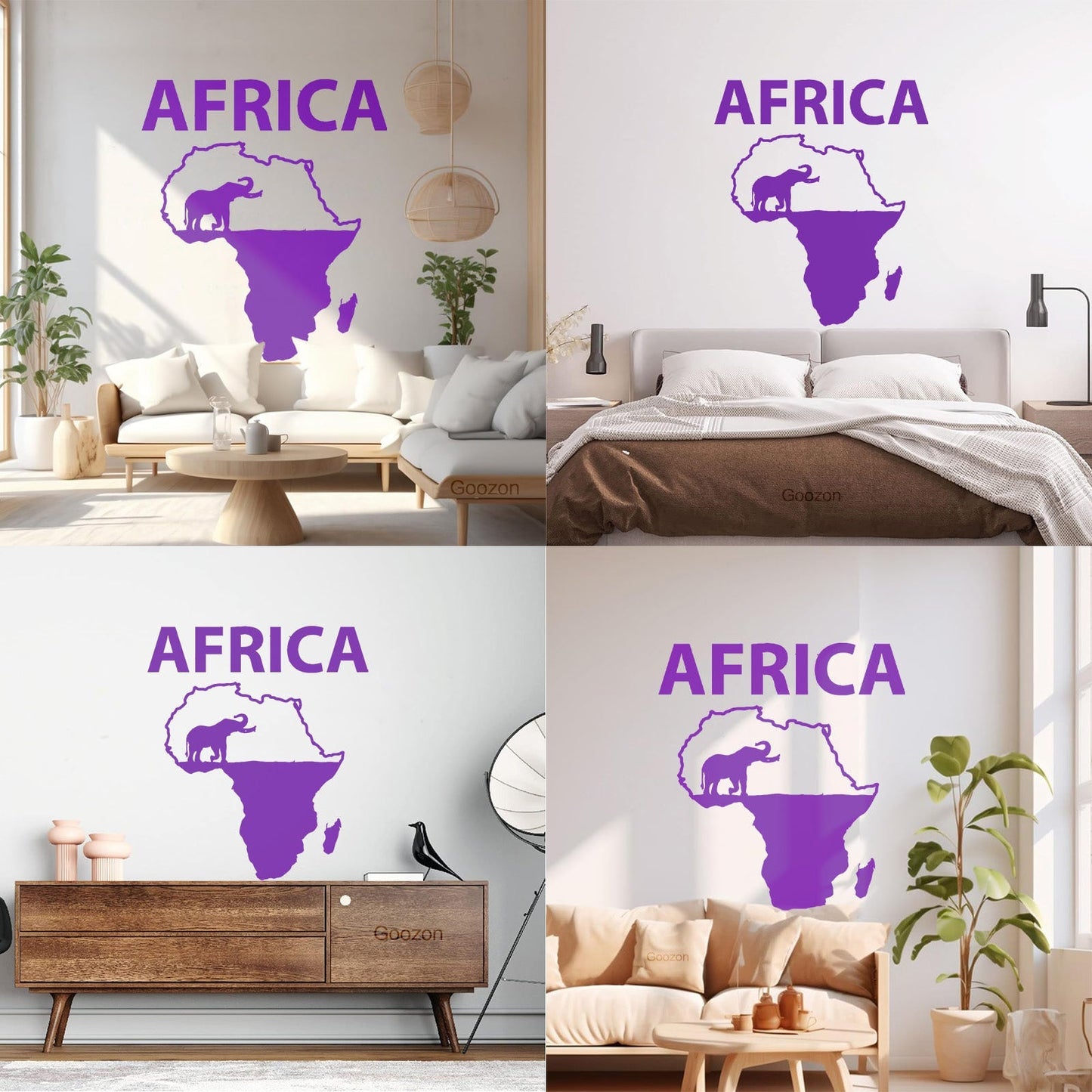 Africa Elephant Jungle Wild Animals Home Vinyl Wall Decals Can Modify And Add Information