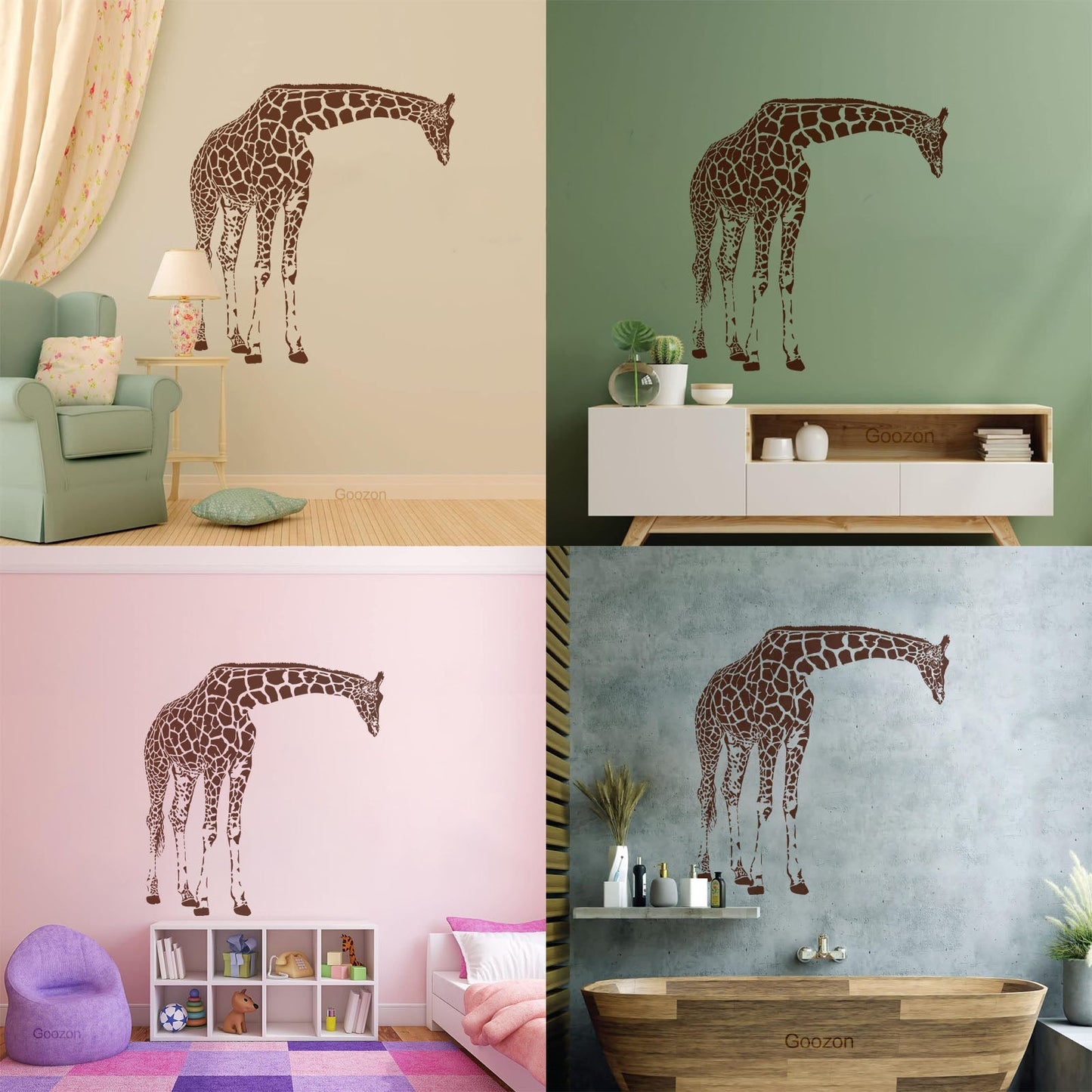 Vinyl Wall Decals Giraffe Africa Jungle Cool Animal Waterproof