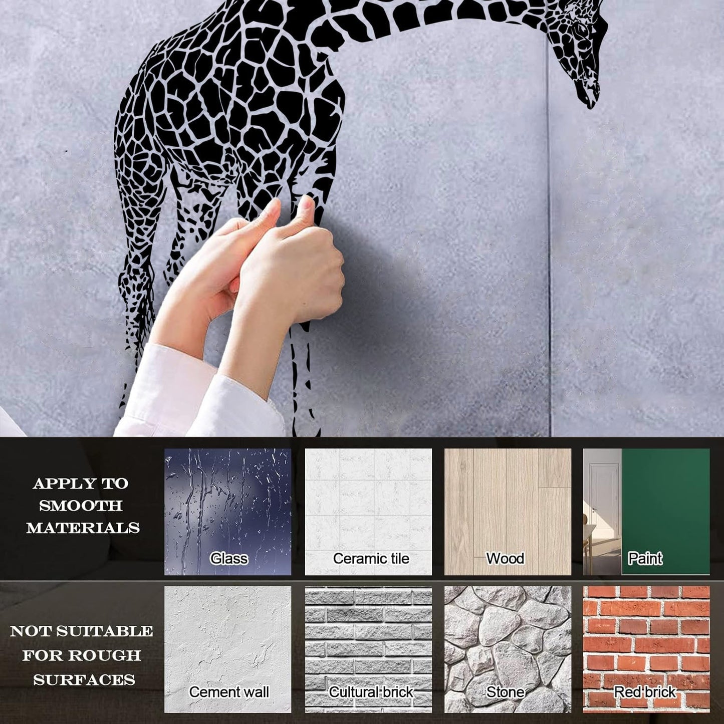 Vinyl Wall Decals Giraffe Africa Jungle Cool Animal Waterproof