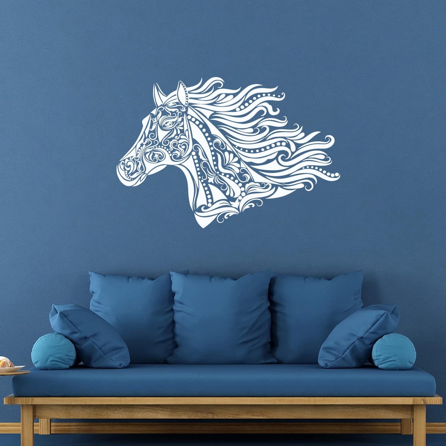 Mural And Wall Vinyl Decal Horse Floral Pattern Animal Talisman Personalized Customization