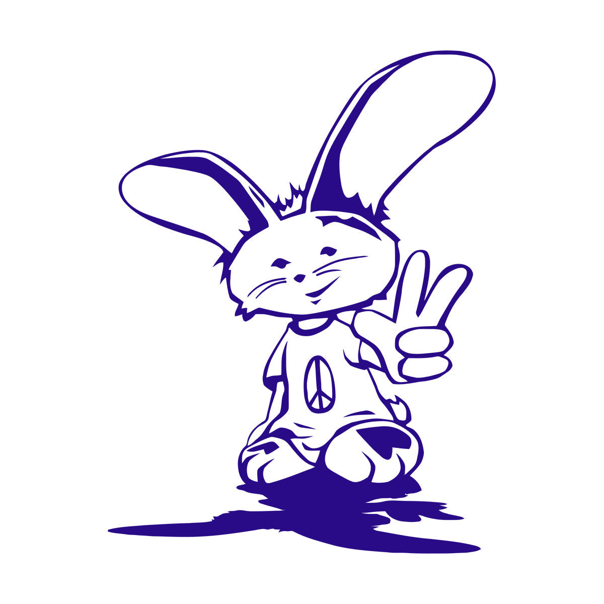 Lettering Decals Cute Peace Bunny Rabbit Animals Teens Tattoo Culture