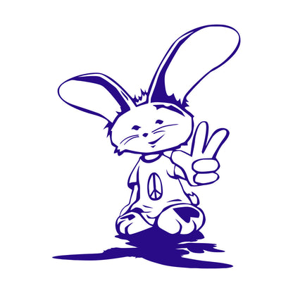 Lettering Decals Cute Peace Bunny Rabbit Animals Teens Tattoo Culture