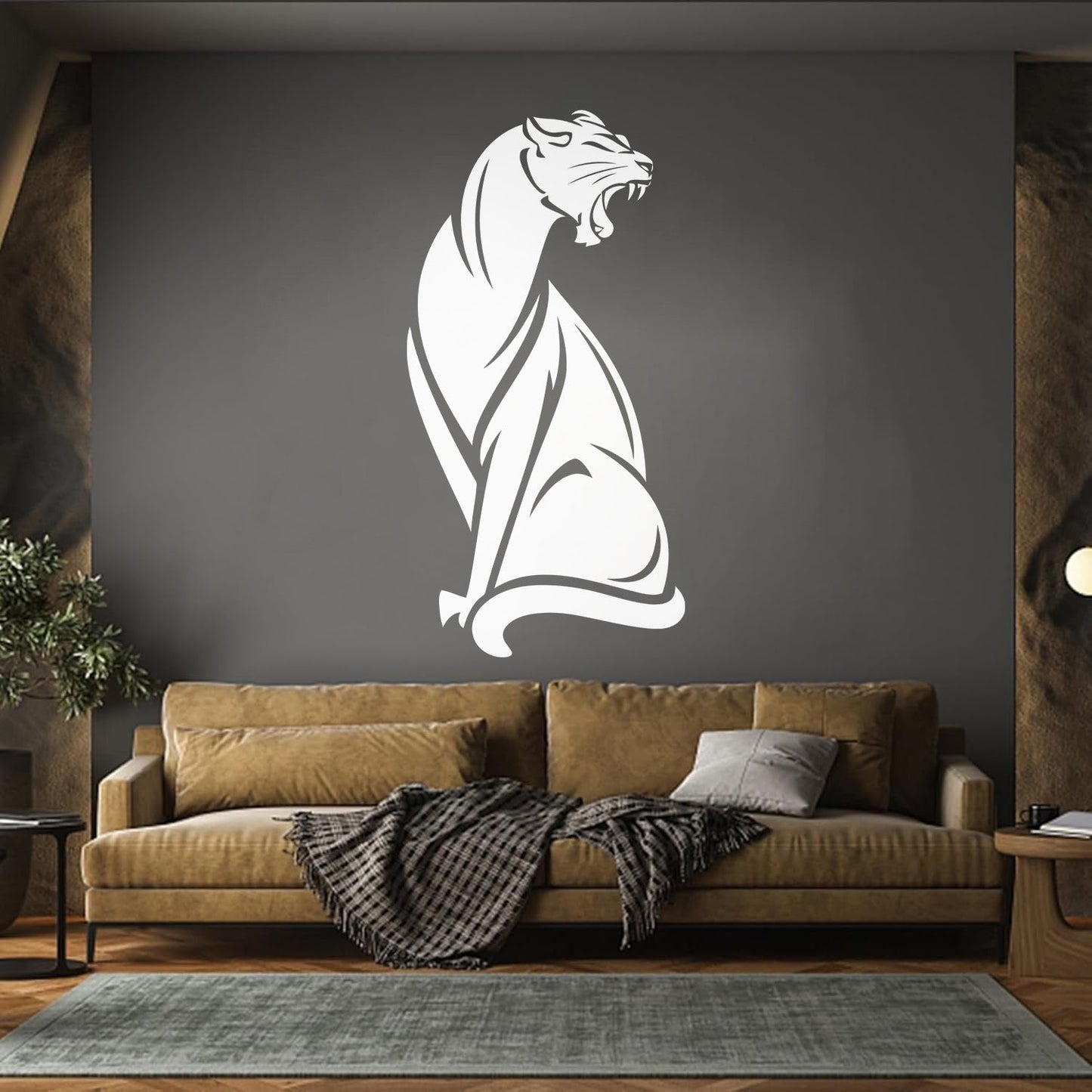 Wall Decals Pvc Dangerous Wild Animals Panther Predator Removable Without Leaving Glue