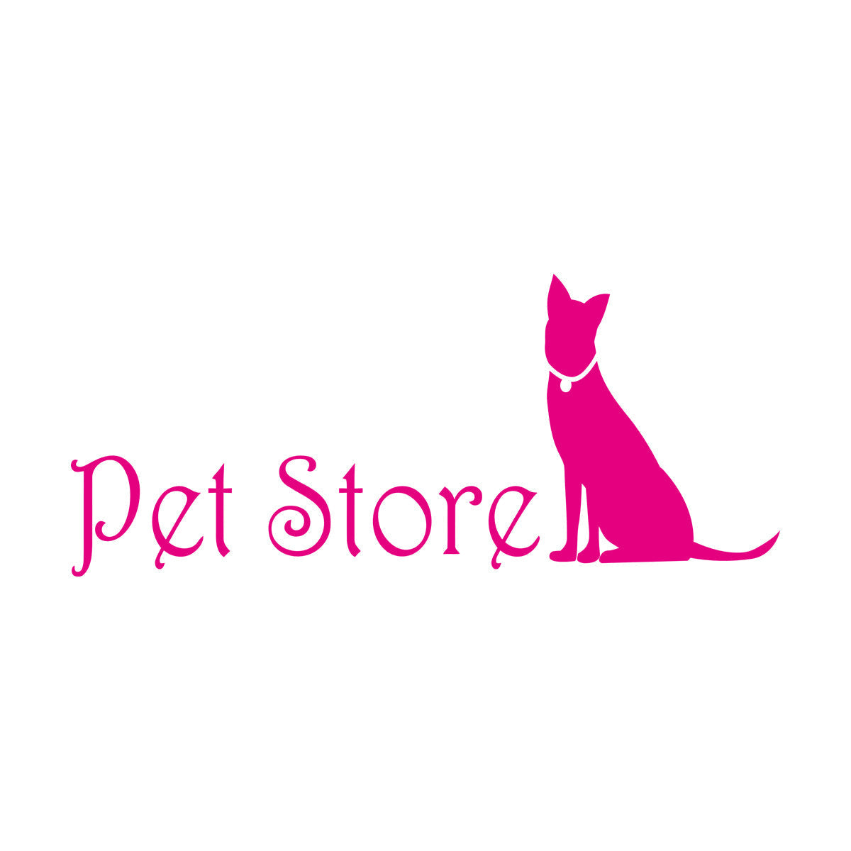 Lettering Stickers Pet Store Logo Home Animals Self Adhesive