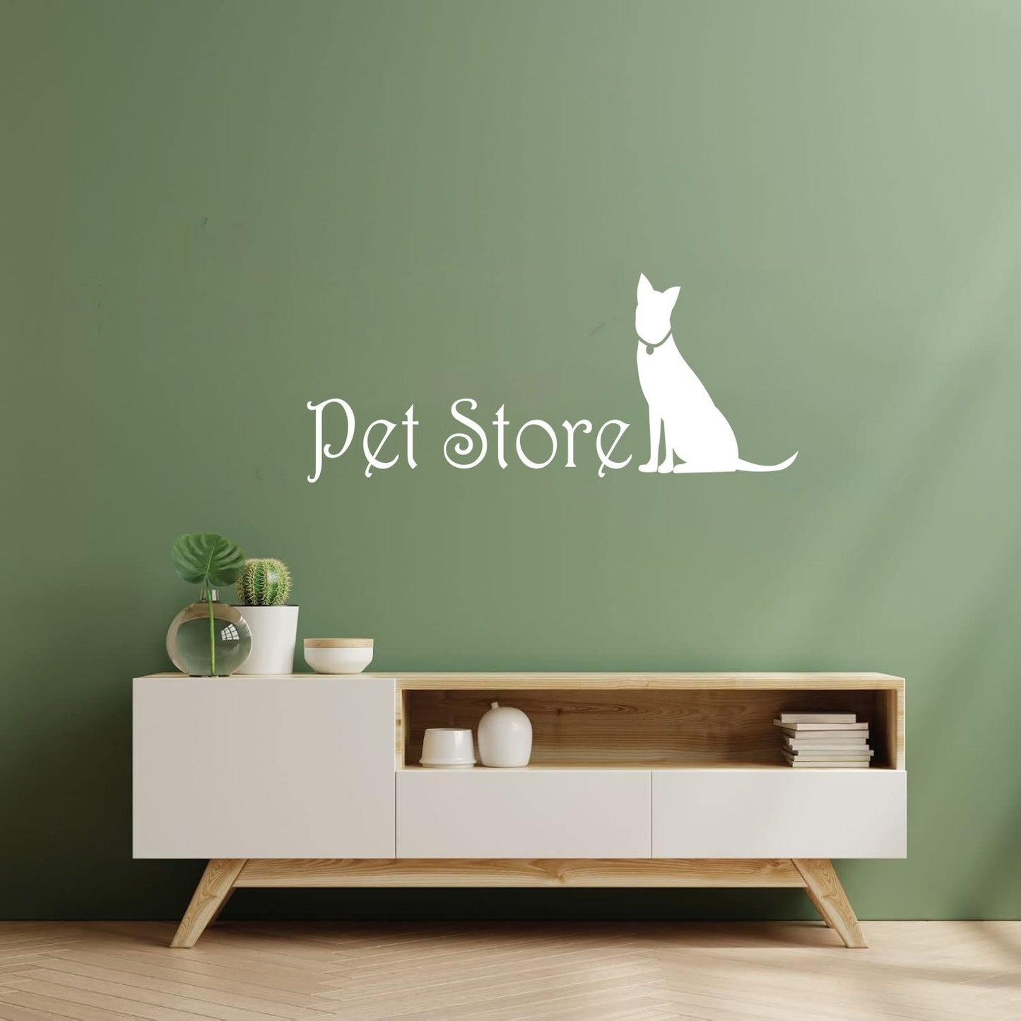 Lettering Stickers Pet Store Logo Home Animals Self Adhesive