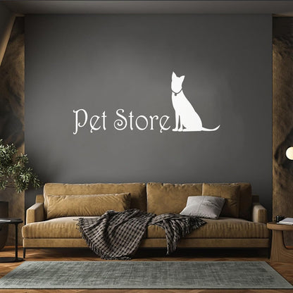 Lettering Stickers Pet Store Logo Home Animals Self Adhesive