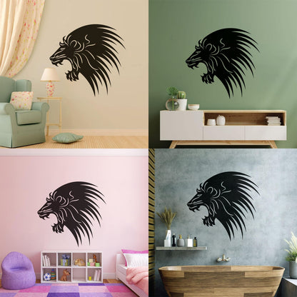 Wall Decals Paster Paper Wild Animals Lion Head Predator Do Not Damage The Wall Surface