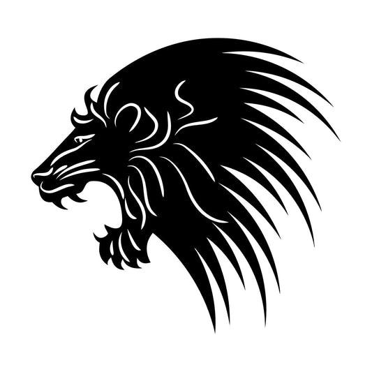 Wall Decals Paster Paper Wild Animals Lion Head Predator Do Not Damage The Wall Surface